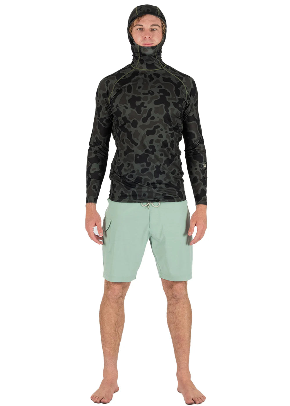 Warm Seas Eco Hooded LS Rash Guard CAM